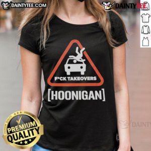 Good Hoonigan tee featuring 'Hoon Responsibly' slogan, perfect for ladies who love motorsports and car culture.