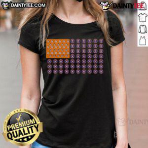 Good Logo Houston Astros American Flag Ladies Tee featuring a stylish design for baseball fans.