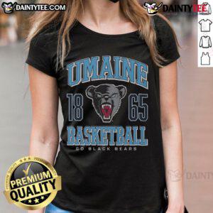 Good Maine Black Bears basketball ladies tee featuring team colors and logo, perfect for fans and casual wear.