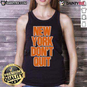 Good New York Don't Quit Tank Top featuring a motivational design, perfect for workouts and casual wear.