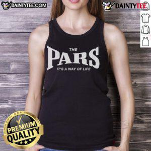 Good Pars It's A Way Of Life tank top design featuring a trendy graphic, perfect for casual wear and expressing a positive vibe.