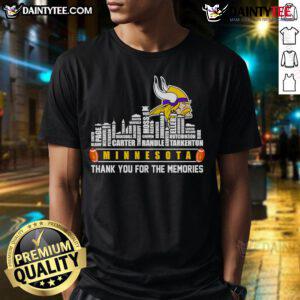 Alt Text: Good Skyline Minnesota Thank You For The Memories T-Shirt featuring a vibrant design showcasing Minnesota's skyline.