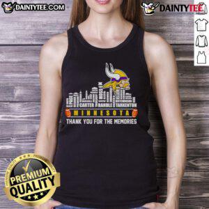 Good Skyline Minnesota Thank You For The Memories tank top featuring a vibrant city skyline design and stylish lettering.