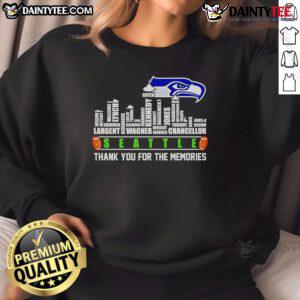 Good Skyline Seattle Thank You For The Memories sweatshirt featuring a vibrant Seattle skyline design.