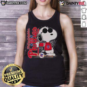 Good Snoopy Cool Philadelphia Phillies baseball tank top featuring a fun Snoopy graphic for fans and summer wear.
