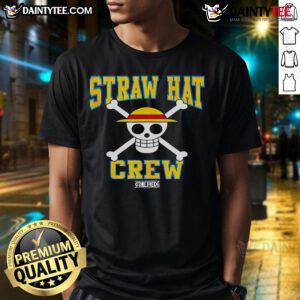 Good Straw Hat Crew Athletic Type Jolly Rogers T-Shirt featuring vibrant pirate graphics and comfortable fit for fans.