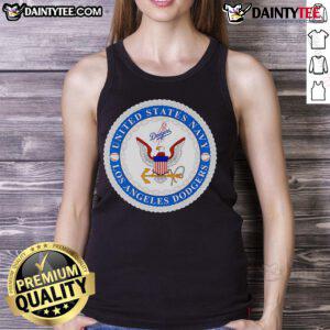 Good United States Navy Los Angeles Dodgers tank top featuring team logo and stylish design for fans.