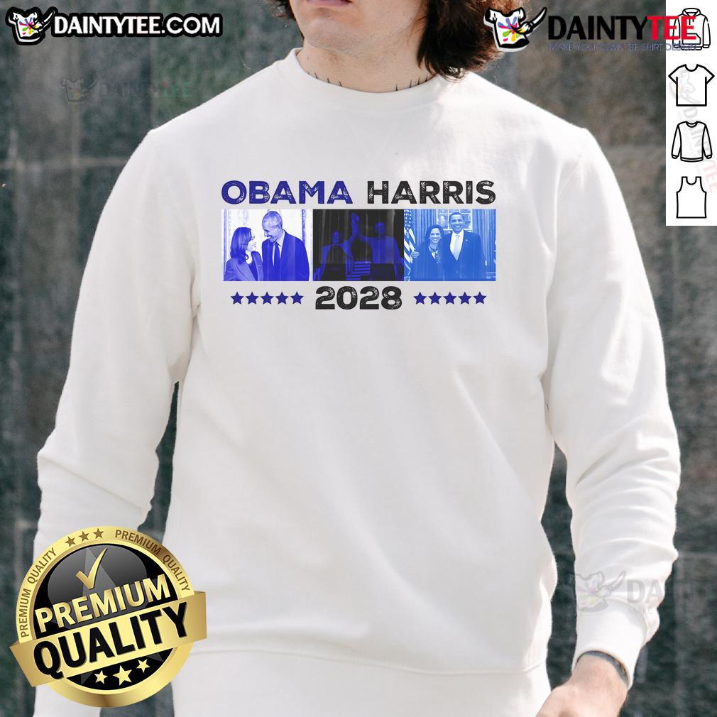 Hot Obama Harris 2028 sweatshirt featuring bold graphics and vibrant colors, perfect for supporters of the 2028 campaign.