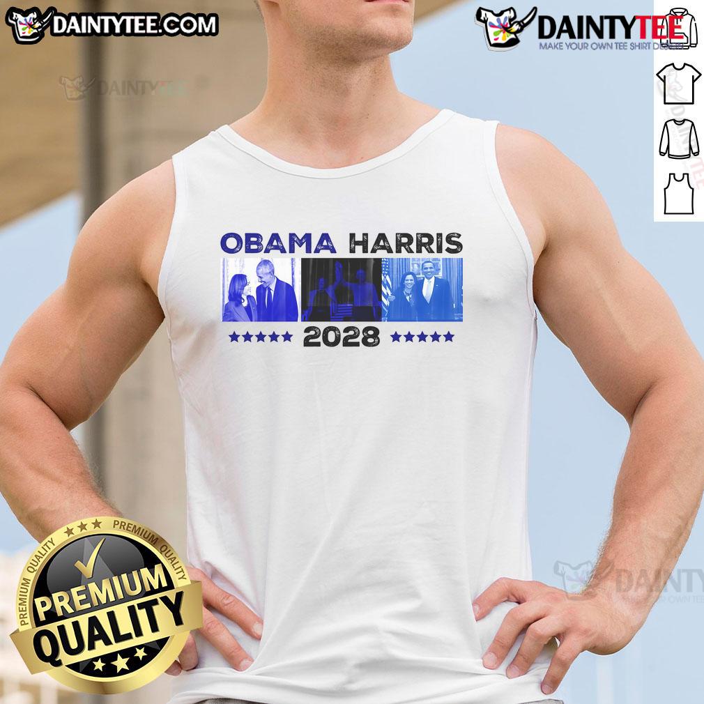 Alt Text: Hot Obama Harris 2028 tank top featuring vibrant graphics, ideal for rallies and summer events supporting the campaign.