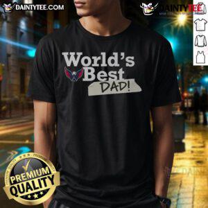 Alt Text: Hot Washington Capitals World's Best Dad T-Shirt featuring team logo and vibrant colors, perfect for hockey-loving dads.