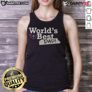 Hot Washington Capitals World's Best Dad tank top in red, perfect for sports fans and Father's Day gifts.