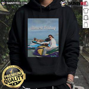 Cozy 'Nice Almost Friday' hoodie by Sweeney and McBride, perfect for casual wear and weekend vibes.