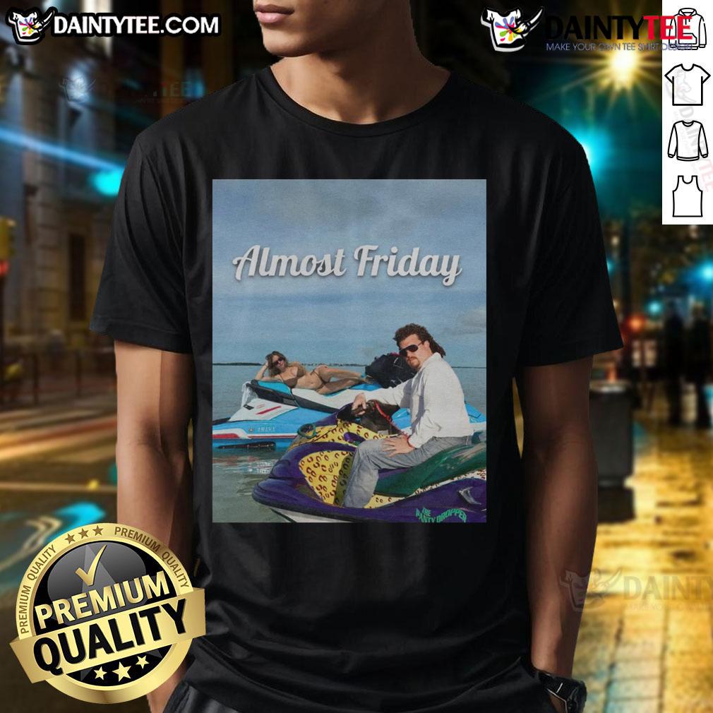 Nice Almost Friday Sweeney And McBride T-Shirt featuring a fun graphic design perfect for casual wear.