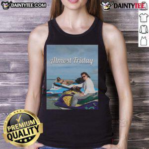 Stylish 'Nice Almost Friday' Sweeney and McBride tank top in a vibrant design, perfect for casual summer wear.