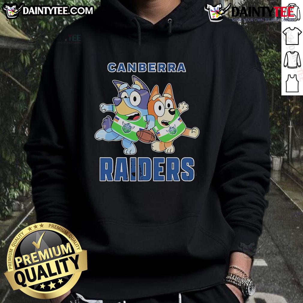 Alt Text: Cozy blue Canberra Raiders hoodie featuring team logo, perfect for fans and casual wear. Ideal for game days!