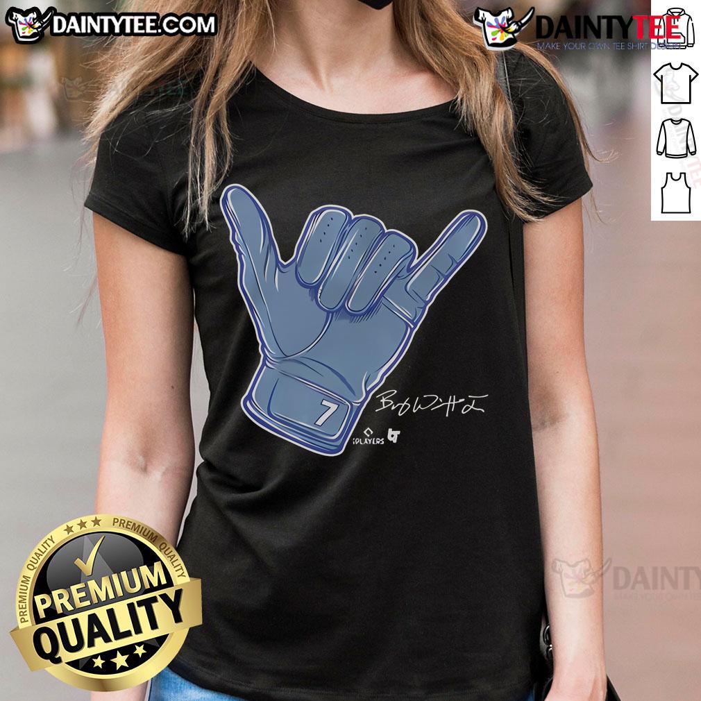 Nice Bobby Witt Jr. Hang Loose Ladies Tee featuring a stylish design perfect for baseball fans and casual wear.