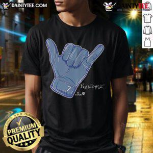 Nice Bobby Witt Jr Hang Loose T-Shirt featuring a vibrant design for baseball fans and casual wear enthusiasts.