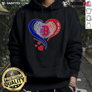 Cozy Boston Red Sox hoodie with 'It's in my DNA' heart design, perfect for fans showing team pride.