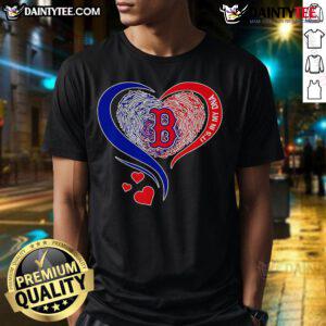 Boston Red Sox baseball t-shirt featuring 'It's in my DNA' heart design, perfect for passionate fans and casual wear.
