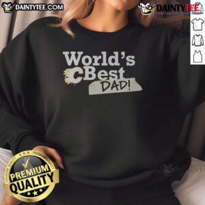 Nice Buffalo Sabres World's Best Dad sweatshirt featuring team colors and logo, perfect gift for hockey-loving dads.