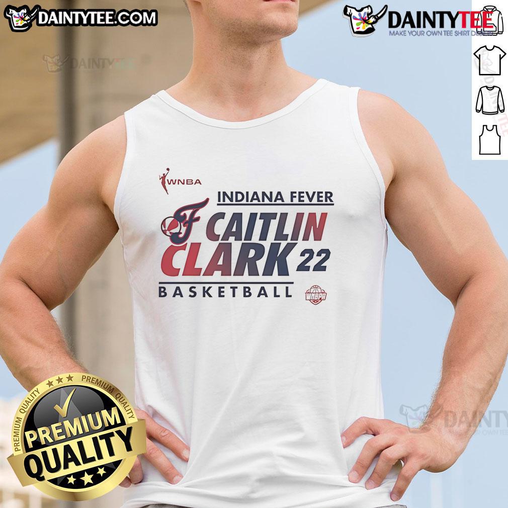 Alt Text: Caitlin Clark wearing an Indiana Fever WNBA basketball tank top, showcasing team spirit and athletic style.