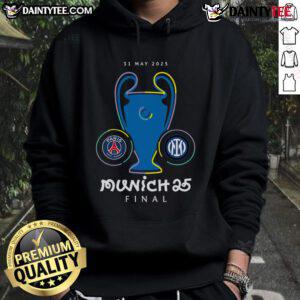 Nice Champions League Final Munich 25 hoodie featuring a stylish design, perfect for football fans and supporters.