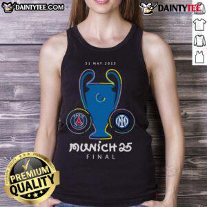 Nice Champions League Final Munich 25 tank top featuring vibrant design, perfect for football fans and stylish wear.