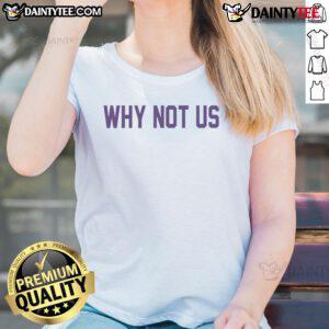 Clemson Tigers softball 'Why Not Us' ladies tee shirt in vibrant colors, perfect for fans and supporters of the team.
