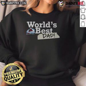 Nice Colorado Avalanche World's Best Dad sweatshirt, featuring a cozy design perfect for hockey fans and fathers.