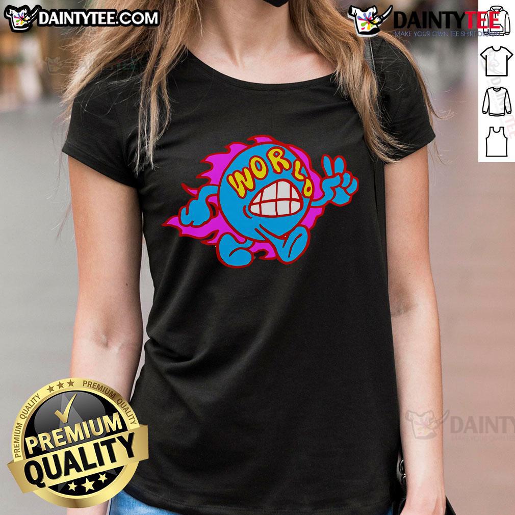 Nice Coming Soon World Hello Ladies Tee in vibrant colors, perfect for stylish women's casual wear.