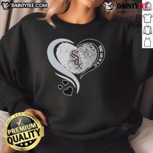 Chicago White Sox baseball sweatshirt featuring 'Nice Heart, It's in My DNA' design, perfect for fans.