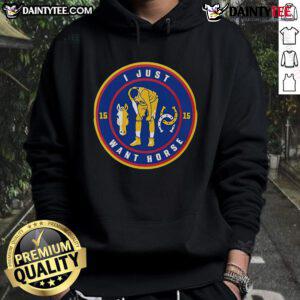 Cozy Nikola Jokic hoodie featuring a 'Nice, I Just Want Horse' design perfect for Denver Nuggets fans and basketball lovers.