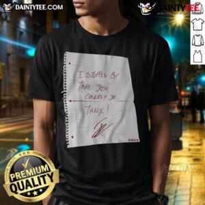 Josh Conerly Jr. Thank You T-Shirt design showcasing a stylish graphic, perfect for fans and supporters of Josh Conerly Jr.