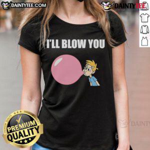 Nice Ill Blow You Balloon Ladies Tee featuring a fun graphic design, perfect for casual wear and balloon enthusiasts.