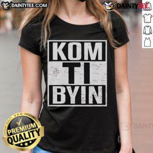 Alt Text: Nice Kaj Kom Ti Byn Ladies Tee featuring a stylish design, perfect for casual wear and trendy outfits.