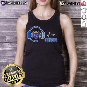 Stylish Kansas City Royals dispatcher tank top featuring vibrant team colors and logo, perfect for game day.