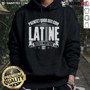 Nice Latin School hoodie featuring Roman culture and Latin saying, perfect for students and enthusiasts of Latin language.