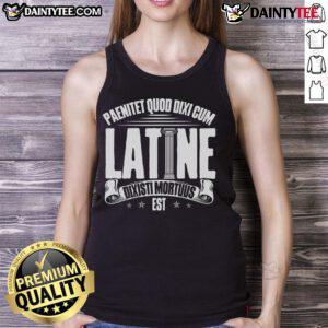 Stylish manual Latin tank top featuring a classic Latin saying, celebrating Roman culture at Nice Latin School.