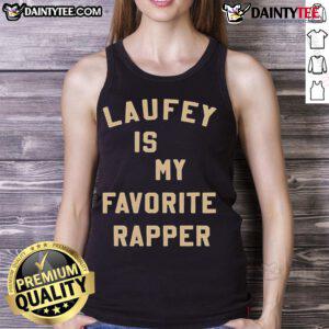 Stylish tank top featuring 'Laufey Is My Favorite Rapper' design, perfect for fans of Laufey and trendy streetwear.