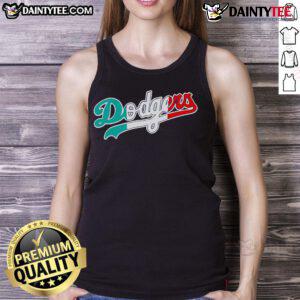 Stylish Nice Mexican Heritage Los Angeles Dodgers tank top featuring vibrant colors and a classic team logo.