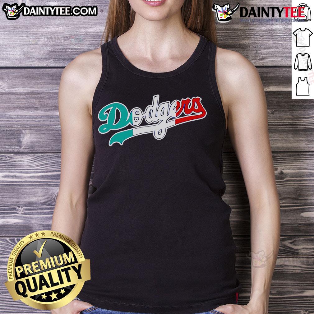 Stylish Nice Mexican Heritage Los Angeles Dodgers tank top featuring vibrant colors and a classic team logo.