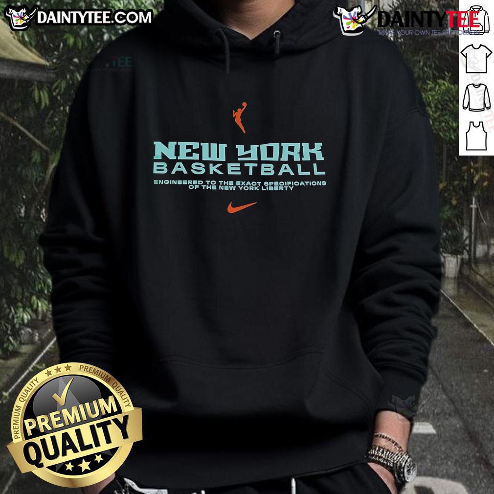 Alt Text: New York Liberty hoodie, engineered for fans, featuring bold team colors and logo, perfect for basketball enthusiasts.