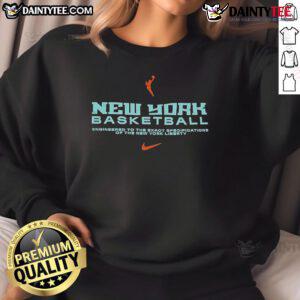 Nice New York Basketball sweatshirt designed to the exact specifications of the New York Liberty, showcasing team pride.