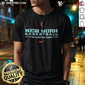 Nice New York Basketball T-Shirt designed for New York Liberty fans, showcasing team colors and logo.