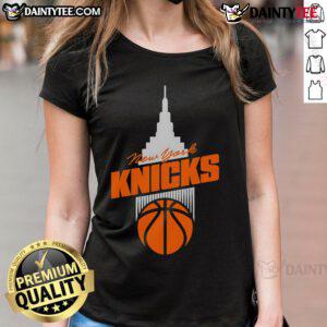 Nice New York Knicks Eastern Conference Final logo on a stylish ladies tee, perfect for basketball fans.
