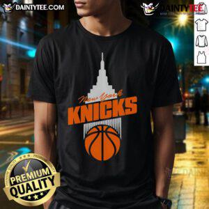 Alt Text: Nice New York Knicks Eastern Conference Final Logo T-Shirt featuring team colors and logo, perfect for fans.