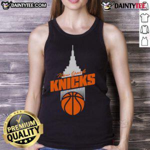 Stylish New York Knicks Eastern Conference Final logo tank top design featuring vibrant team colors and graphics.