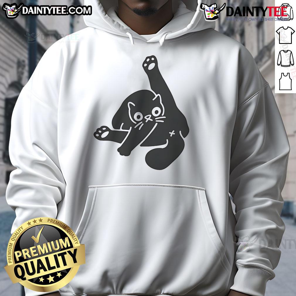 Cozy 'Nice Ok Super Day Cat Butt Hoodie' featuring a playful cat design, perfect for cat lovers and casual wear.