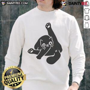 Funny 'Nice Ok Super Day' cat butt sweatshirt, perfect for cat lovers and quirky fashion enthusiasts.