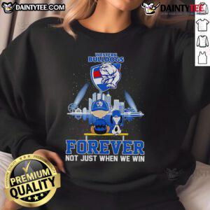 Nice Snoopy and Charlie Brown sweatshirt for Western Bulldogs fans, celebrating loyalty not just in victory.